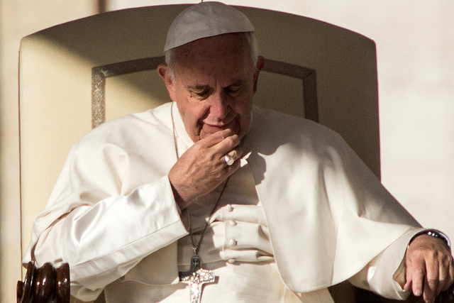 Papst Franziskus nachdenklich